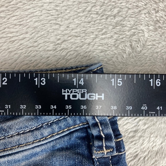 Silver Jeans Co‎ Aiko Capri Jeans Women's W28 Blue Denim Embellished Pockets - Picture 9 of 16